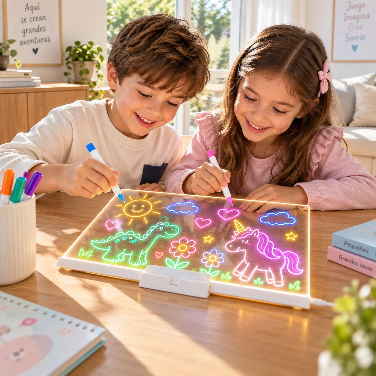 ✨ ¡Dibuja, Aprende y Brilla! 🌈 La Pizarra Mágica LED que Despierta la Creatividad de los Niños